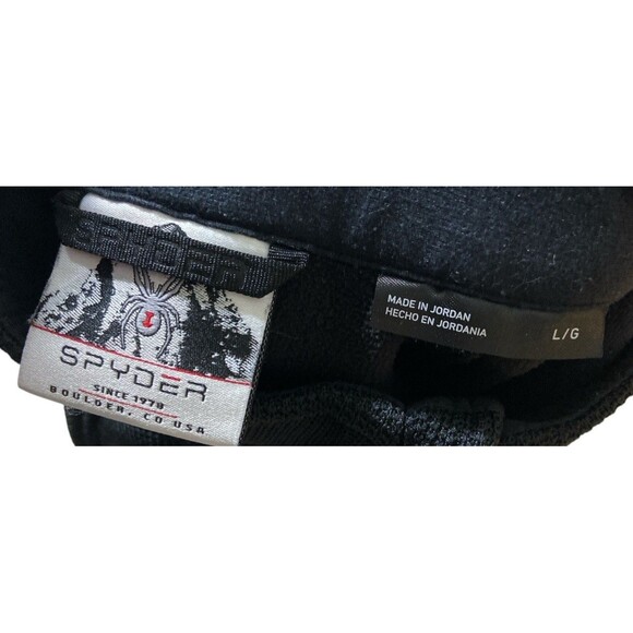 Spyder Men’s 1/4 Zip‎ Pullover Fleece Jacket Black Red Logo Size L Large Outdoor - Picture 8 of 9